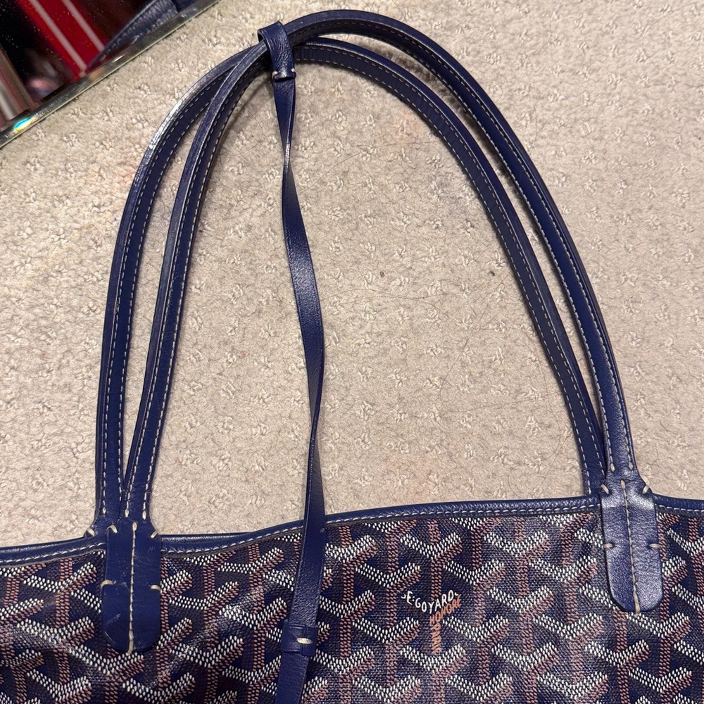 Goyard Saint Louis GM Blue and White Tote Bag - Picture 5 of 12